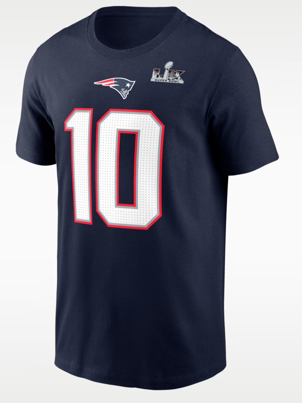 Drake Maye New England Patriots Super Bowl LX size M new t shirt cotton navy